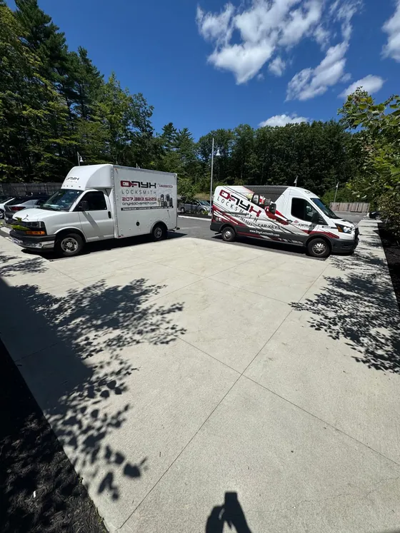 An Onyx box truck and van